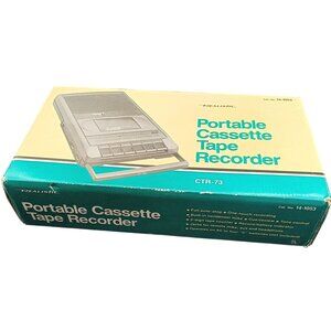 Realistic CTR-73 Portable Cassette Tape Recorder In Original Box